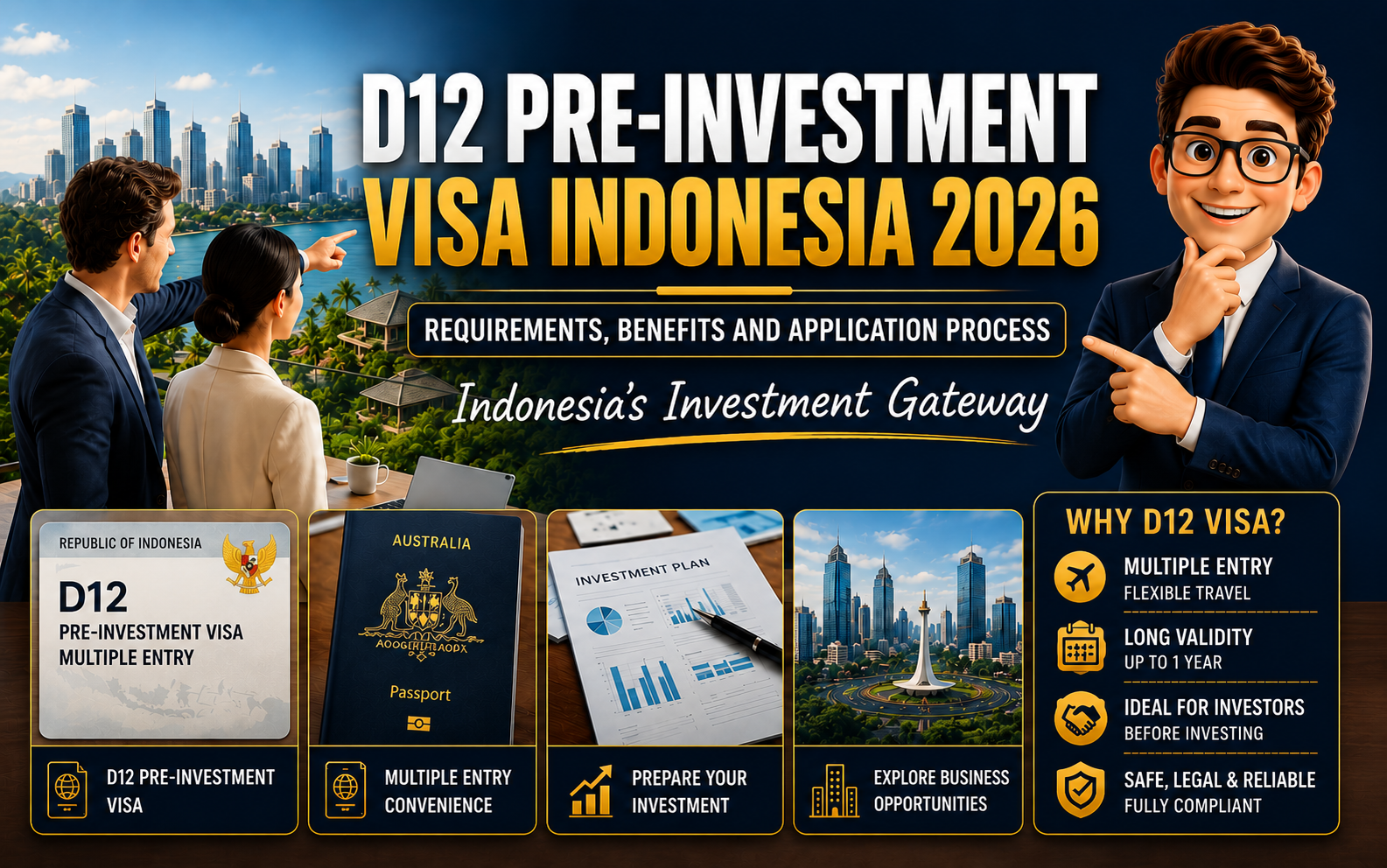 D12 Pre-Investment Visa Indonesia 2026: Requirements, Benefits and Application Process