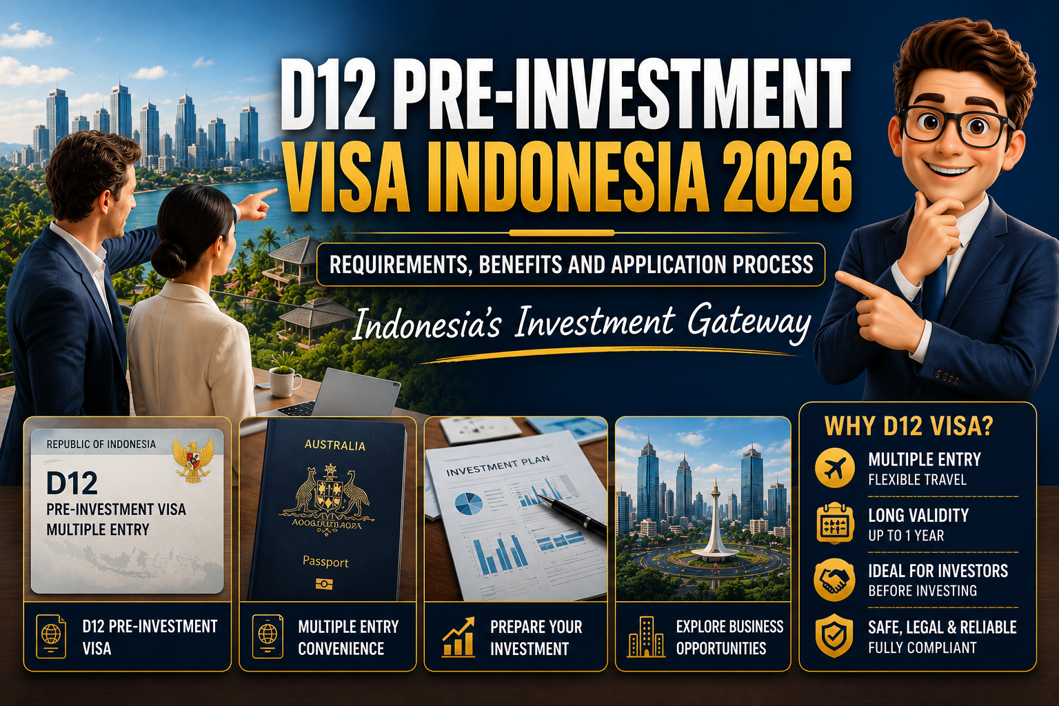 D12 Pre-Investment Visa Indonesia 2026: Requirements, Benefits and Application Process