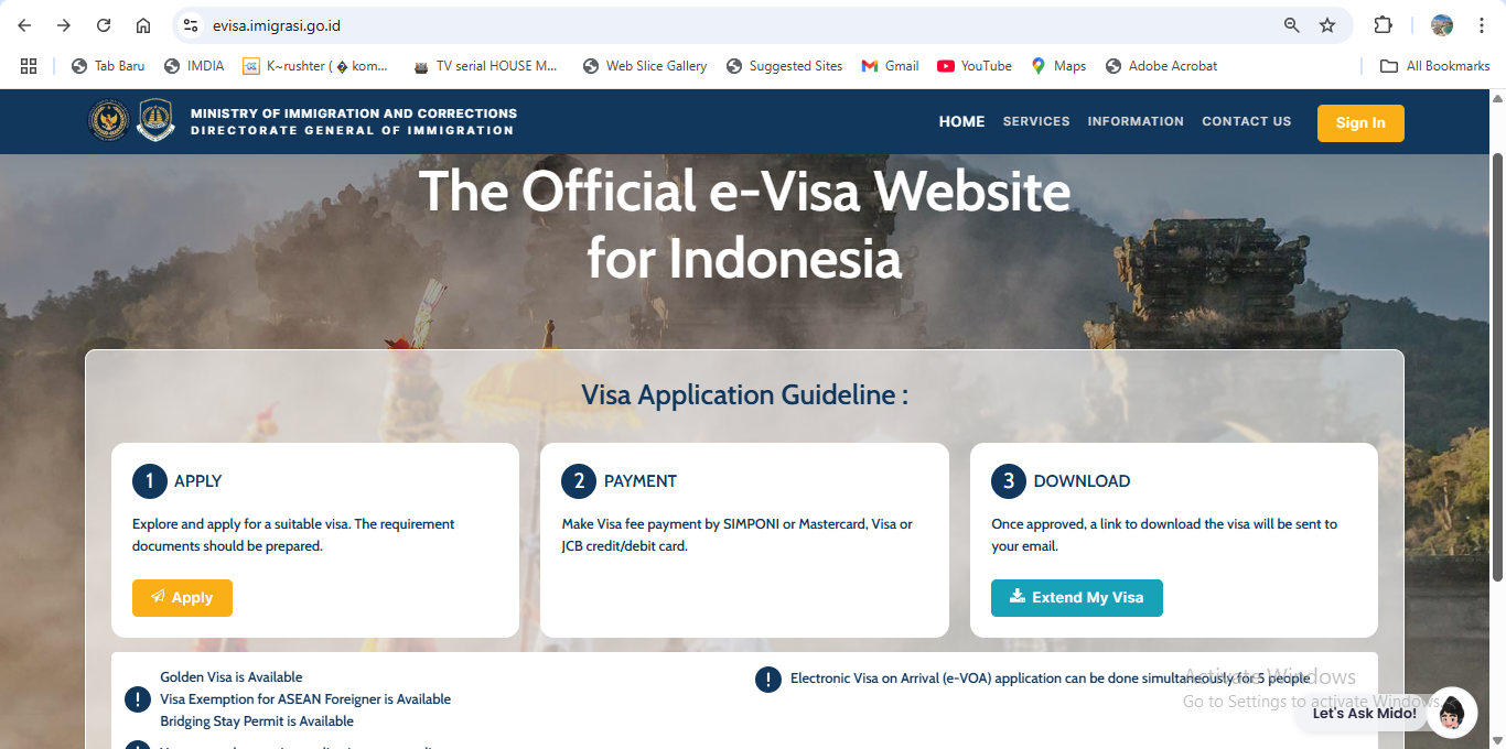 e-Visa Homepage