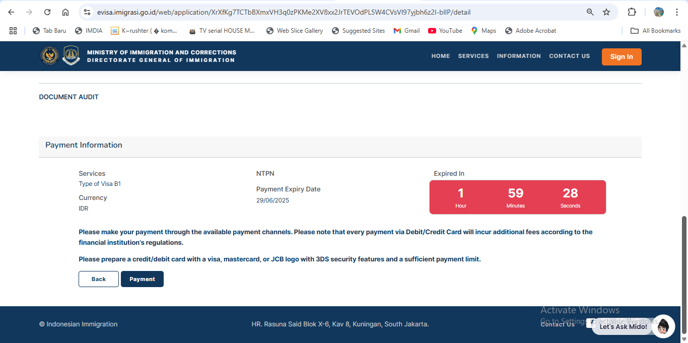 Payment Countdown