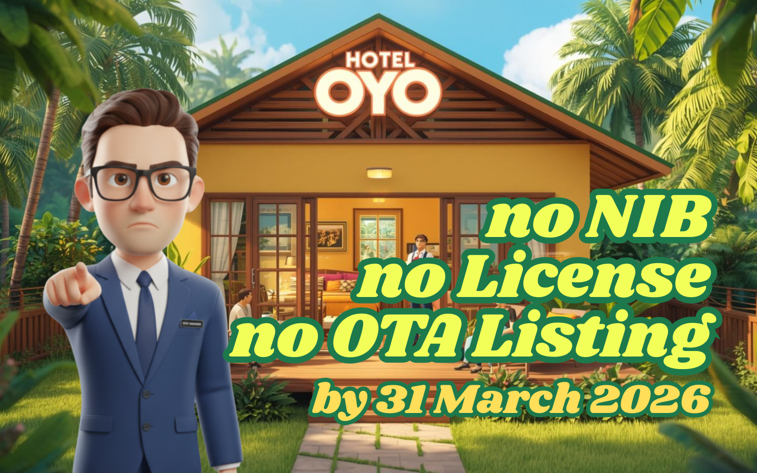 Starting 31 March 2026: Properties Without NIB and Complete Licenses Risk Removal from OTAs