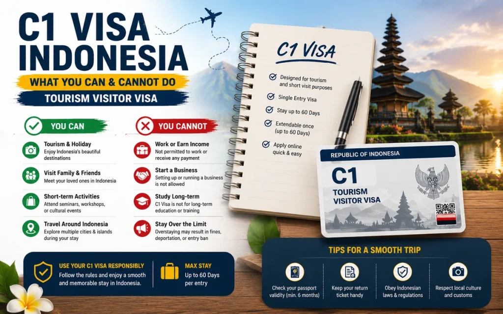 C1 Visa Indonesia document requirements checklist