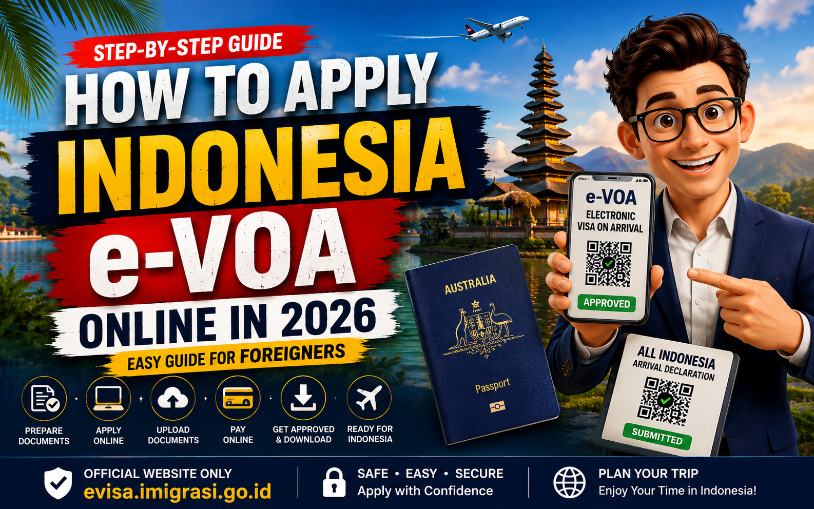 How to Apply for Indonesia e-VOA Online in 2026: Easy Step-by-Step Guide for Foreigners
