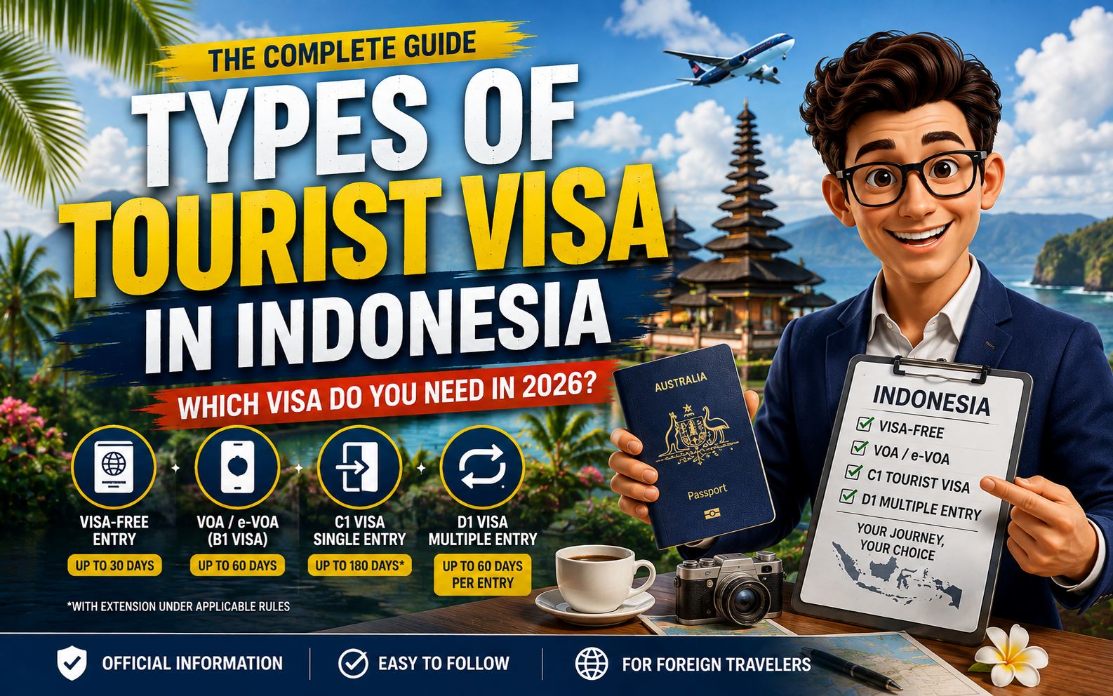 Types of Tourist Visa in Indonesia: A Complete Guide for 2026
