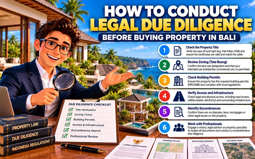 Legal due diligence checklist for foreigners buying property in Bali