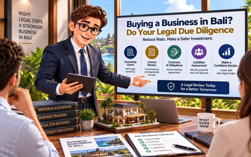 Legal due diligence for buying an existing business in Bali