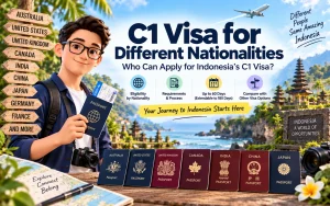 C1 Visa for Different Nationalities in Indonesia with international travelers