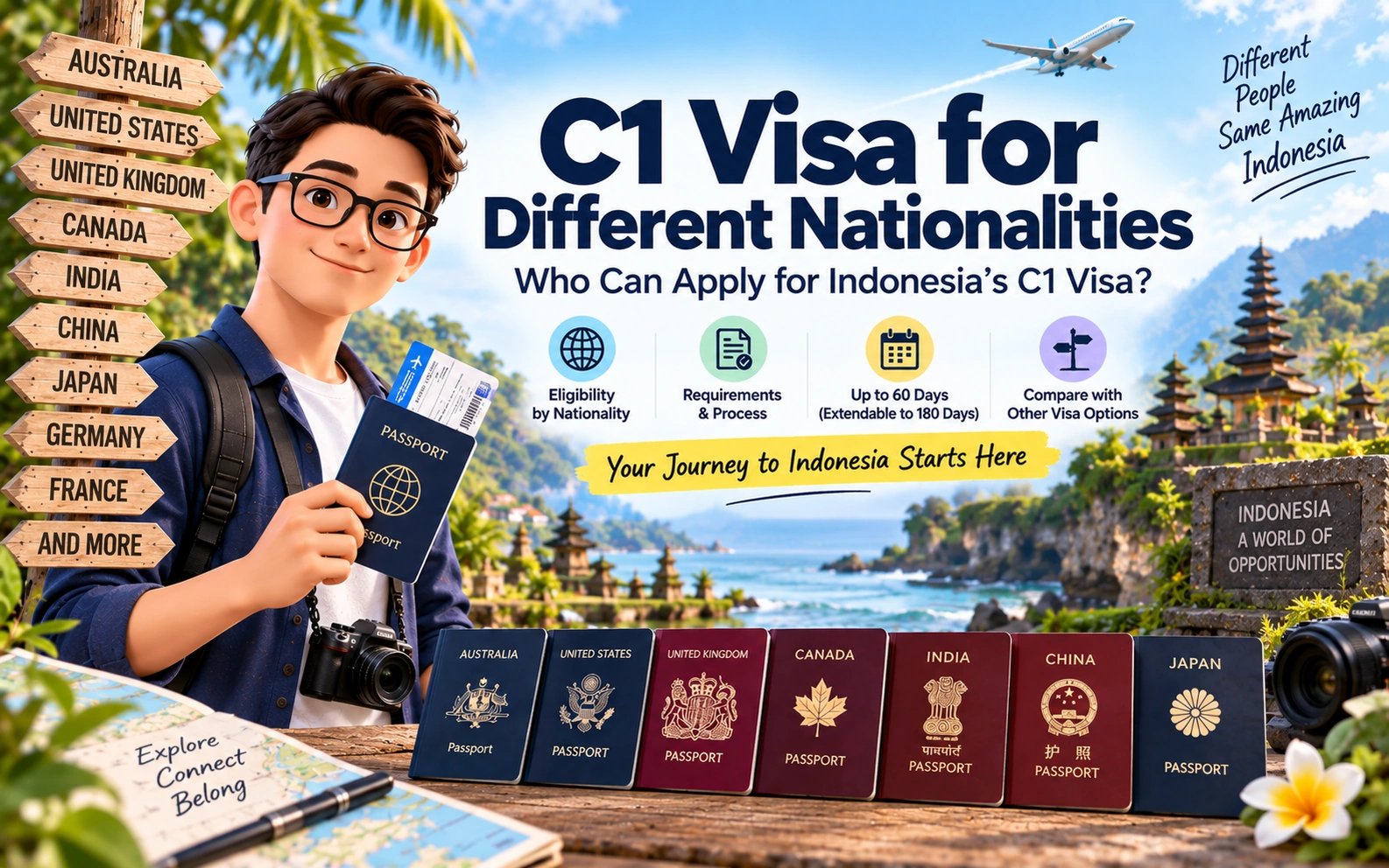 C1 Visa for Different Nationalities: Who Can Apply for Indonesia’s C1 Visa?