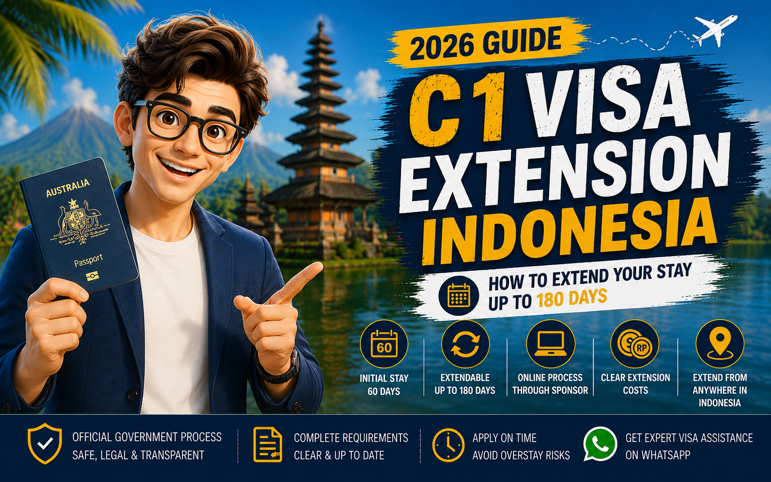 C1 Visa Extension Indonesia: How to Extend Your Stay Up to 180 Days