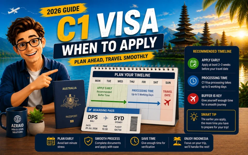 When to apply for a C1 Visa before traveling to Indonesia