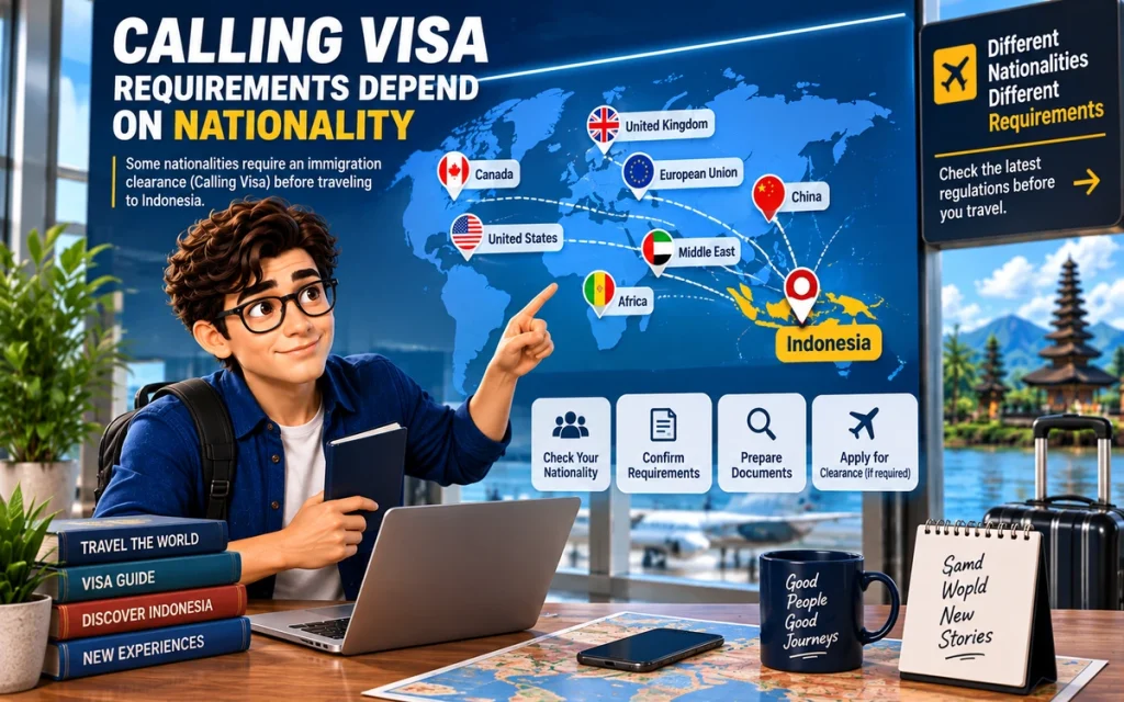 Nationalities subject to Indonesia Calling Visa requirements