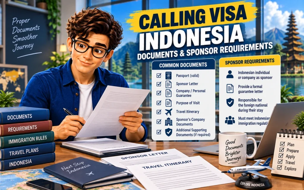 Calling Visa Indonesia requirements and supporting documents