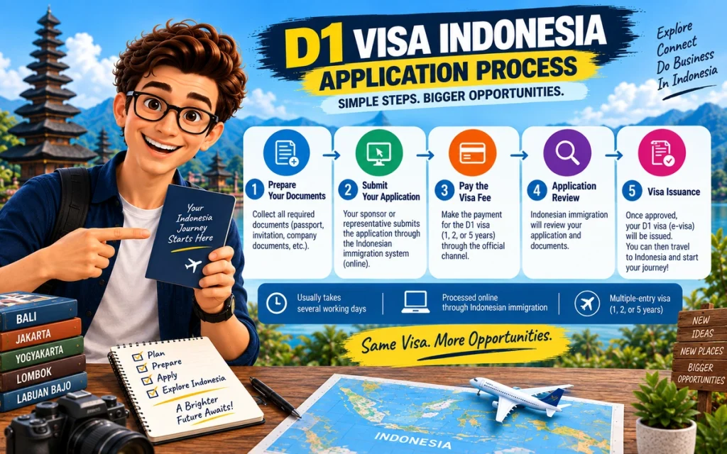 D1 Visa Indonesia application process from document preparation to visa issuance