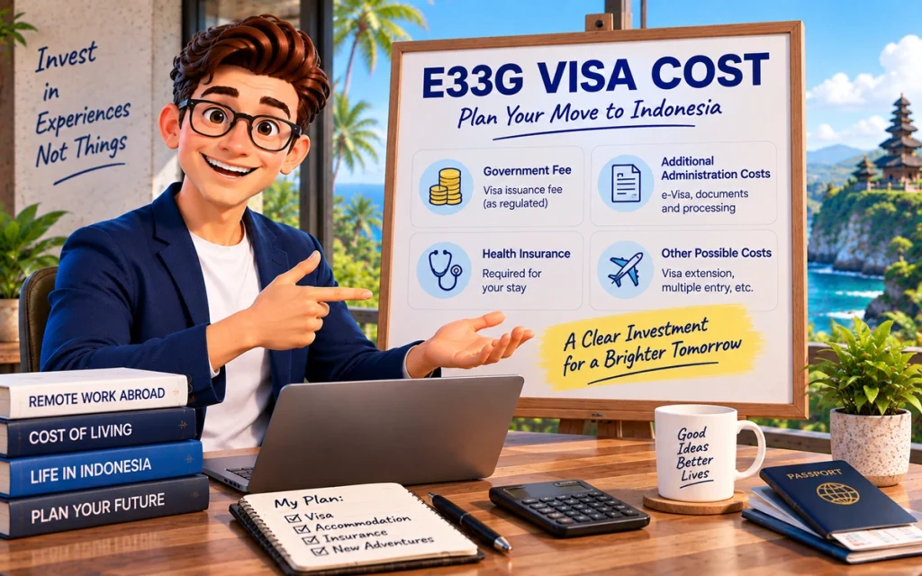 E33G Visa Indonesia government fees and cost guide