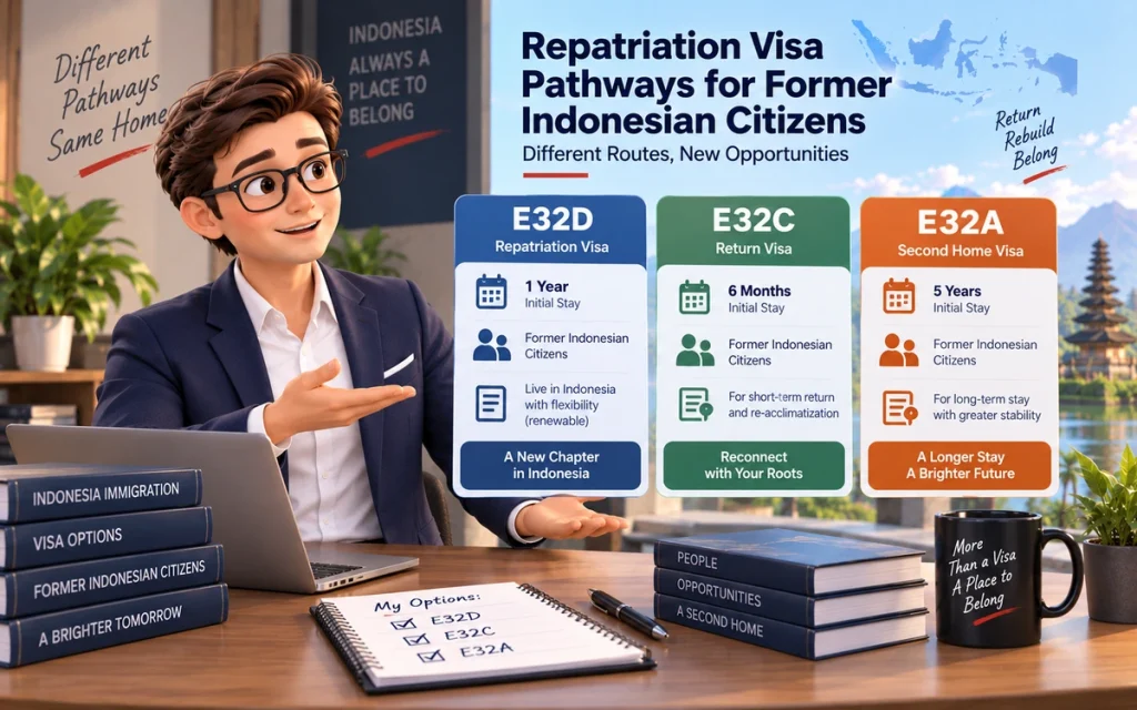 E32D E32C and E32A Repatriation Visa comparison