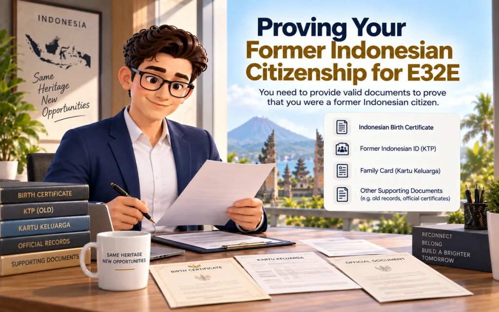 Documents used to prove former Indonesian citizenship for E32E