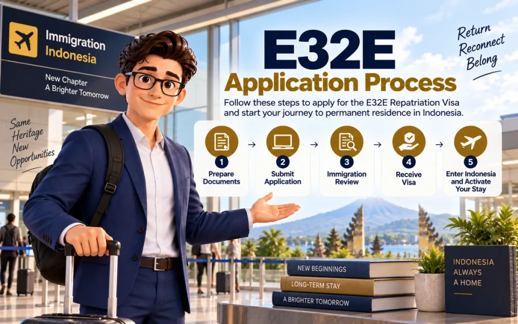 E32E Repatriation Visa online application process for former Indonesian citizens