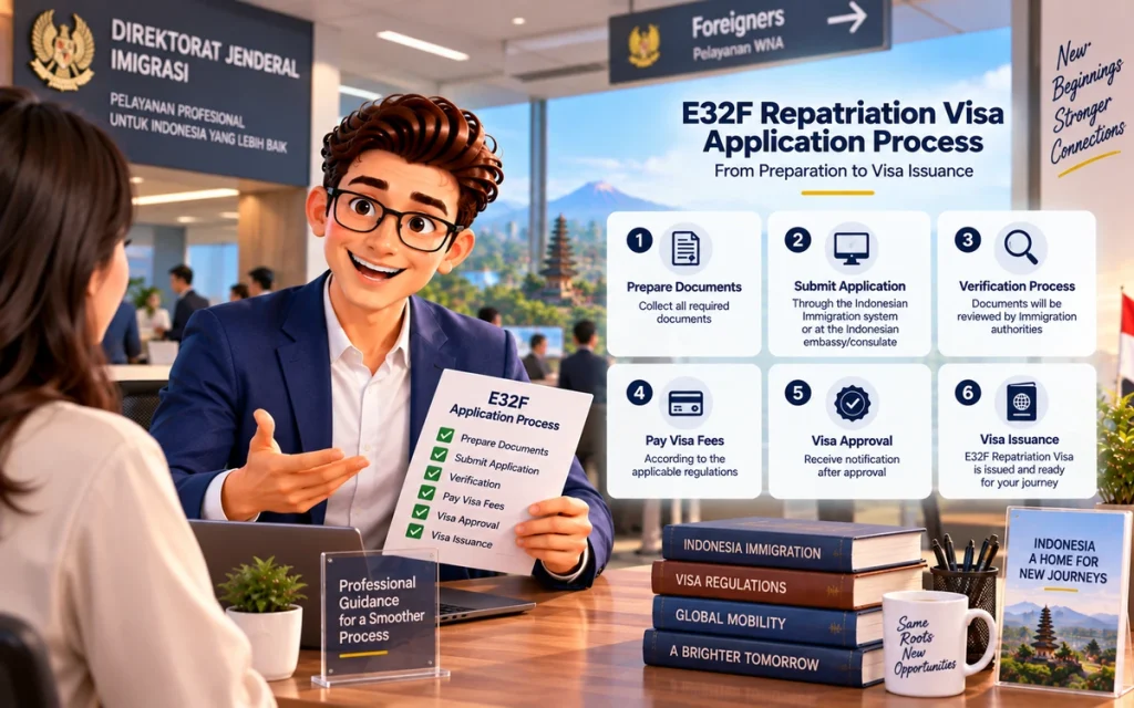 E32F Repatriation Visa online application process for former Indonesian citizens
