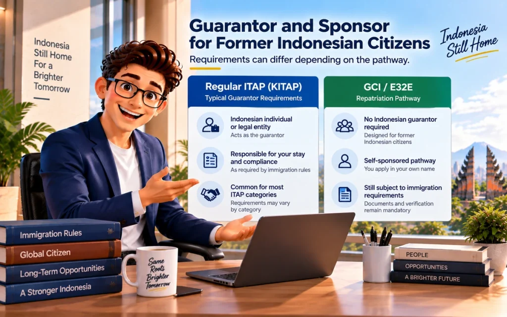 Former Indonesian Citizen KITAP sponsor and guarantor requirements