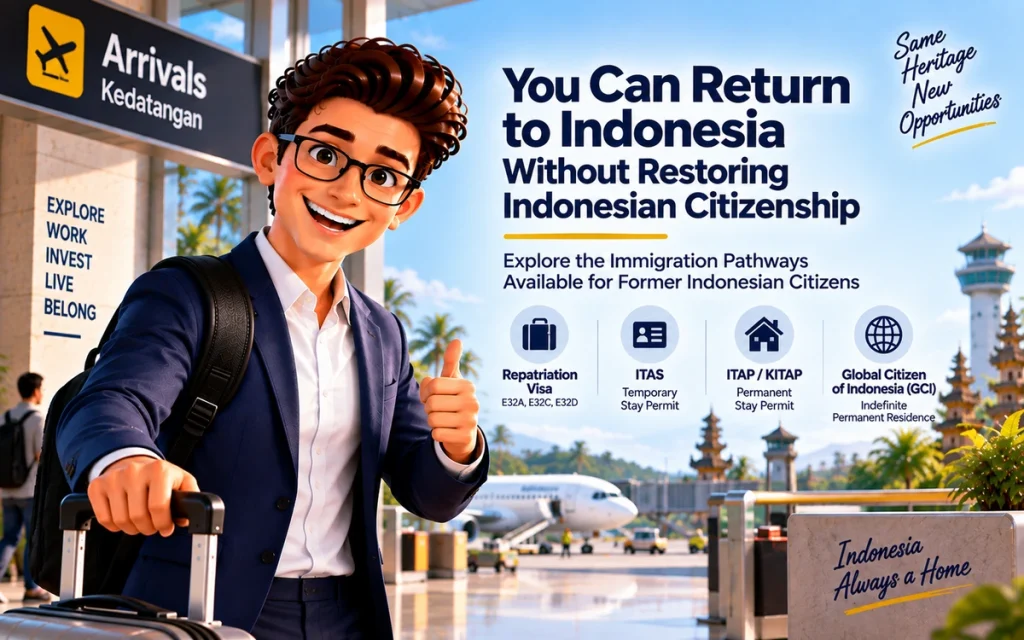Former Indonesian citizen returning to Indonesia through an immigration pathway
