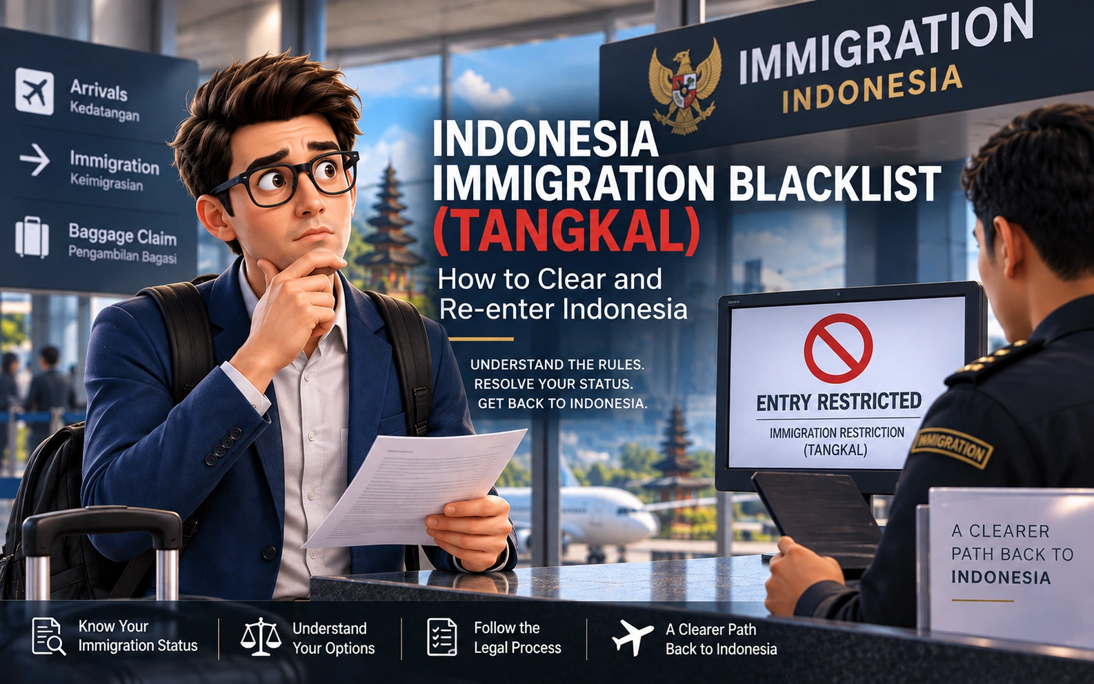 Indonesia Immigration Blacklist (TANGKAL): How to Clear and Re-enter Indonesia