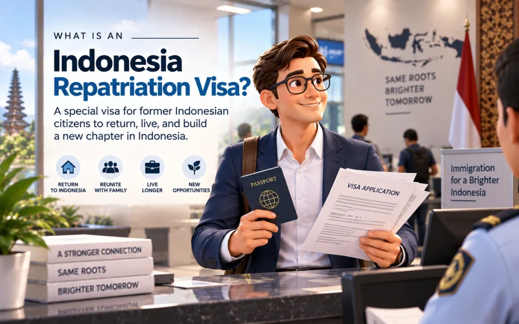 Former Indonesian citizen returning to Indonesia with a repatriation visa