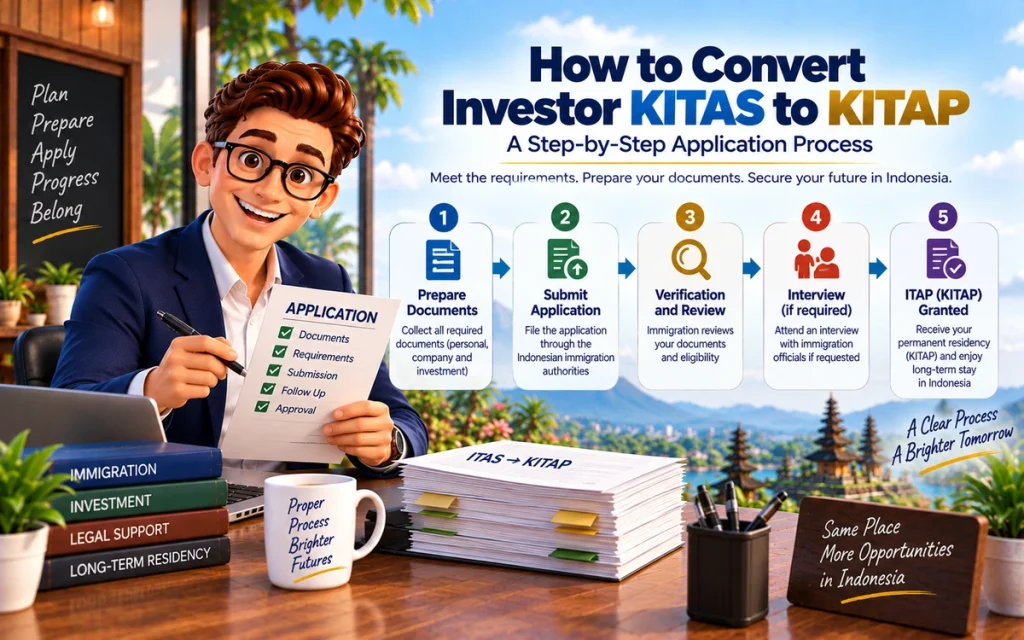 Investor KITAS to KITAP application process in Indonesia