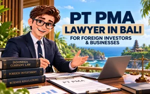 PT PMA lawyer in Bali assisting a foreign investor with business and legal matters