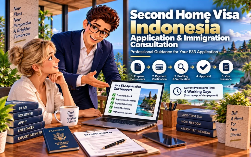 Second Home Visa Indonesia E33 application process and immigration consultation