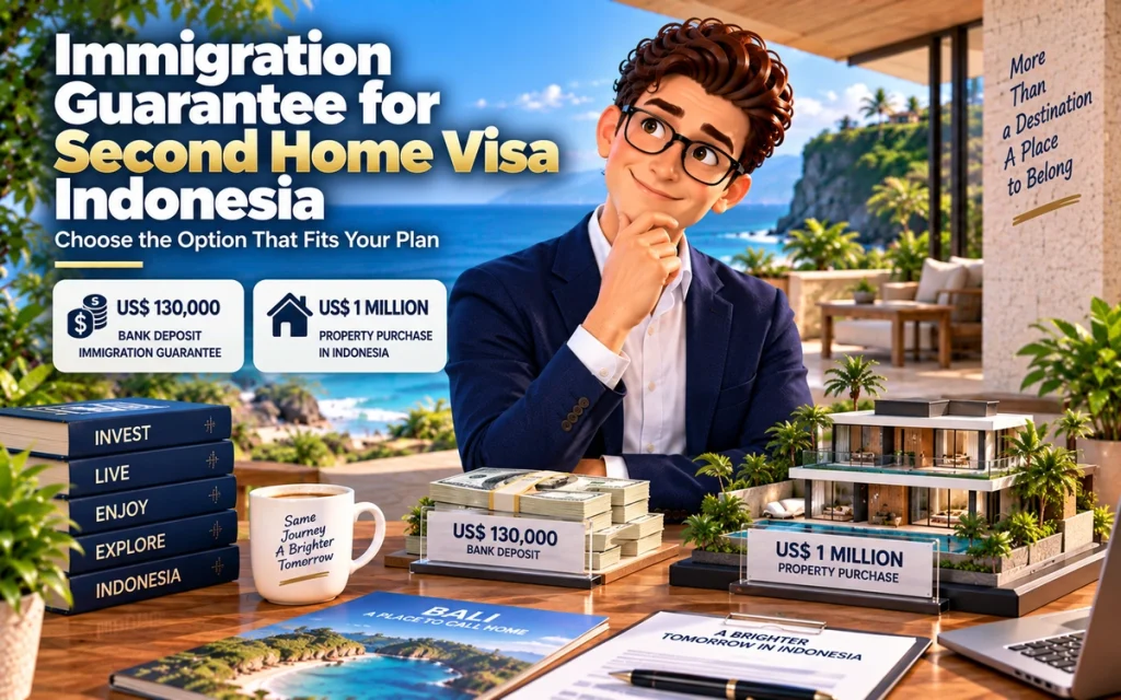 Second Home Visa Indonesia Immigration Guarantee of US$130,000 or US$1 million property