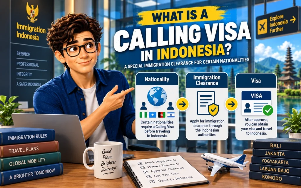 What is a Calling Visa in Indonesia and how immigration clearance works