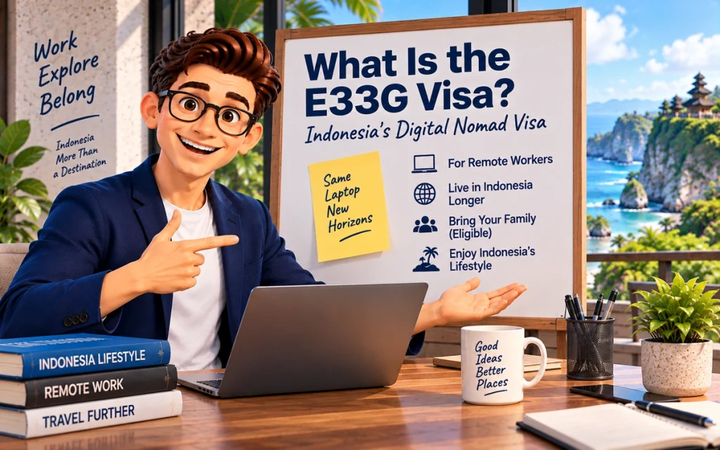 What is the Digital Nomad Visa Indonesia E33G for remote workers?