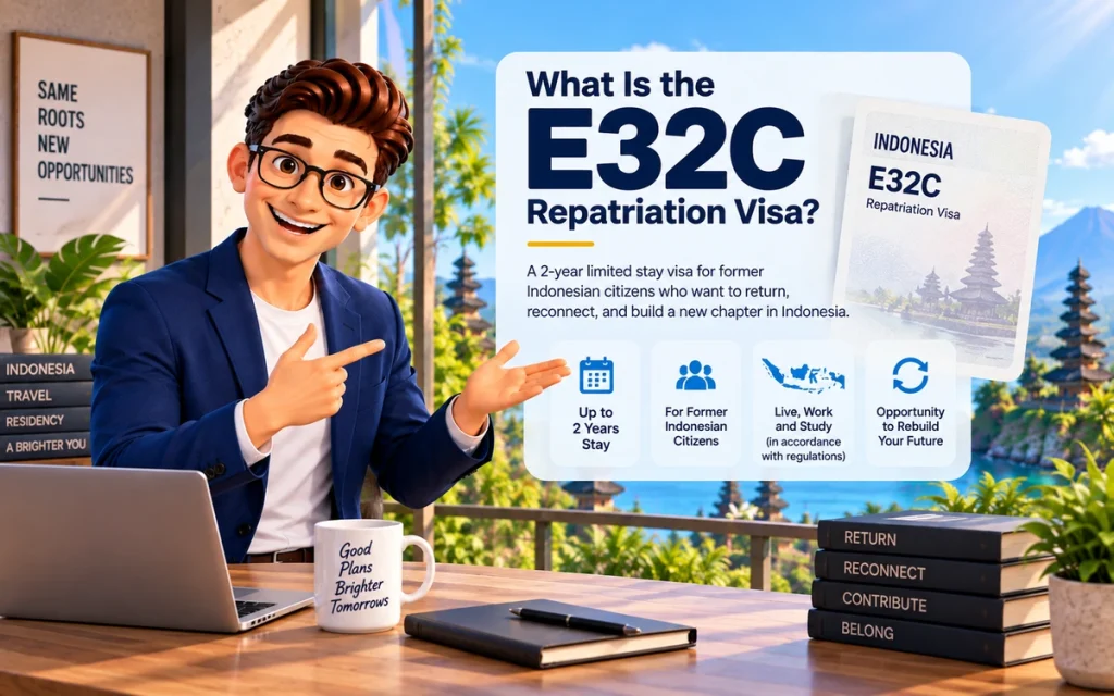 What is the E32C Repatriation Visa for former Indonesian citizens