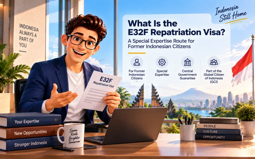 What is the E32F Repatriation Visa for former Indonesian citizens