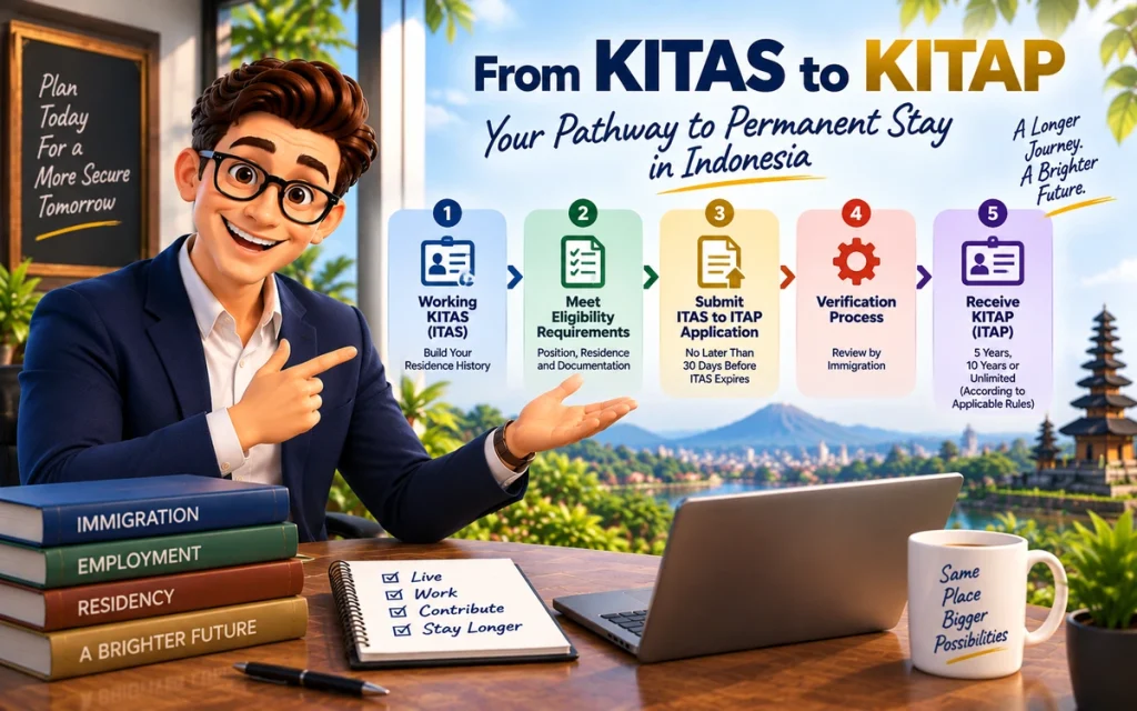 Working KITAS to KITAP Indonesia pathway from ITAS to ITAP