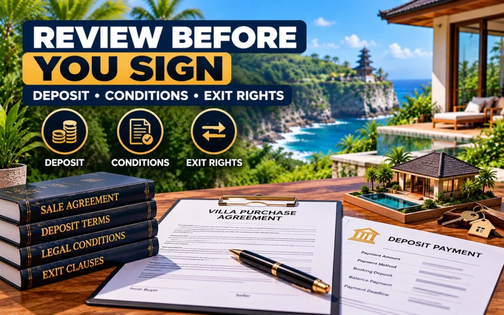 Villa agreement and deposit protections to review before signing in Bali