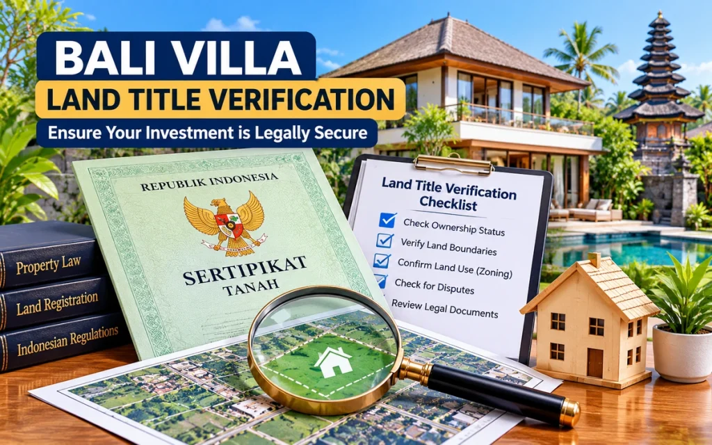 Land title and registered owner verification checklist for Bali villa due diligence