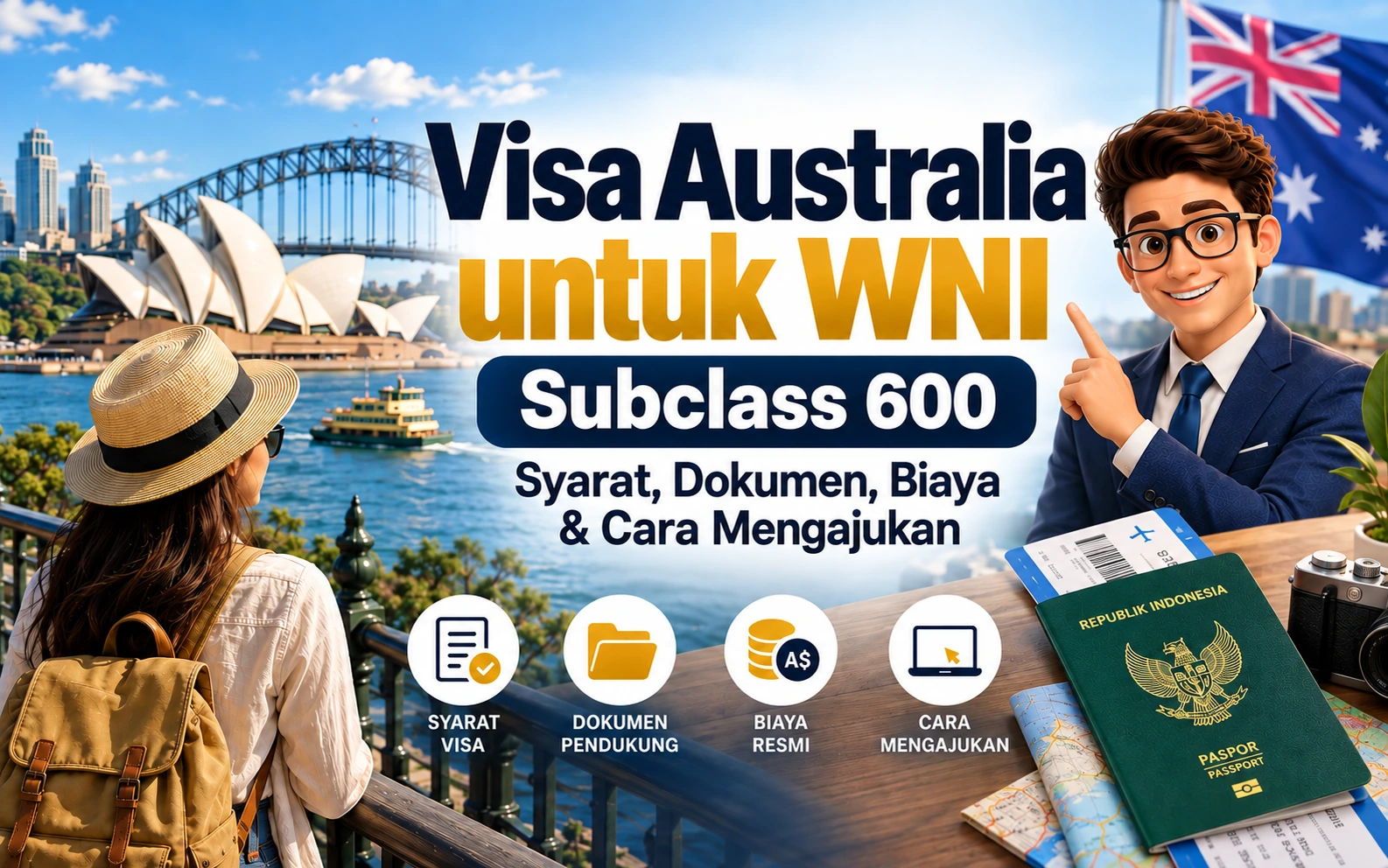 Visa Australia Subclass 600 untuk WNI: Syarat, Dokumen, Biaya & Cara Mengajukan